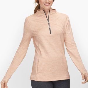 T by Talbots Half Zip Mock Pullover